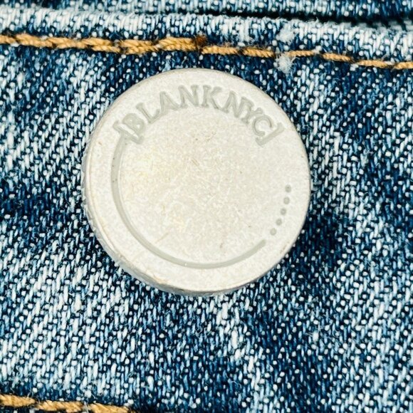 Blank NYC The Madison Crop Jeans SIze 26 Distressed  Light Wash High Rise - Picture 5 of 12